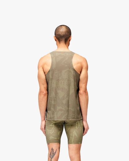 REPRESENT 247 Los Angeles Singlet - Aged Khaki