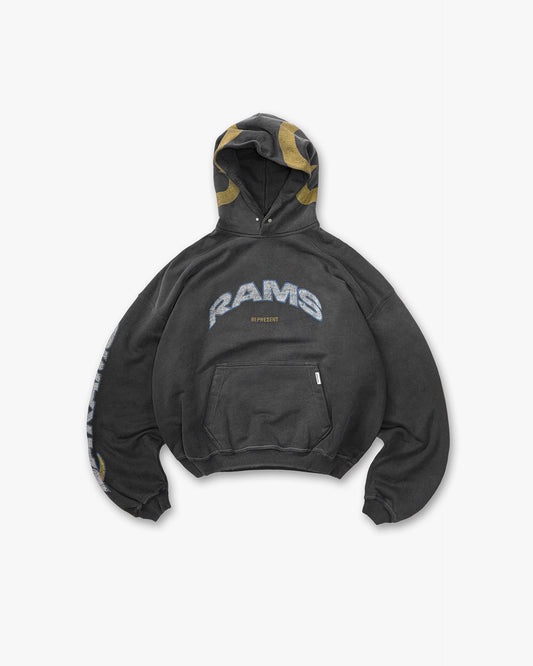 REPRESENT Los Angeles Rams x Represent Hoodie - Stained Black