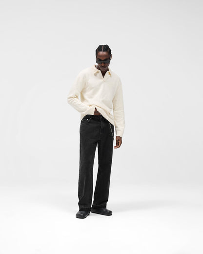 REPRESENT Knitted Polo - Aged White