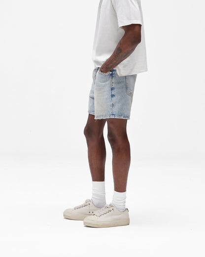 REPRESENT Busy Doing Nothing Denim Short - Dusty Blue