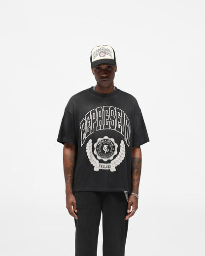 REPRESENT Legacy Crest T-Shirt - Stained Black