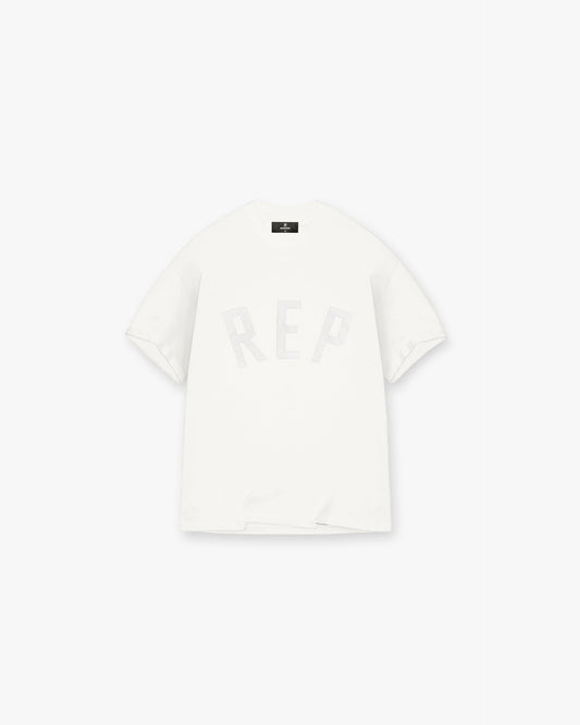 REPRESENT Rep Applique T-Shirt - Flat White