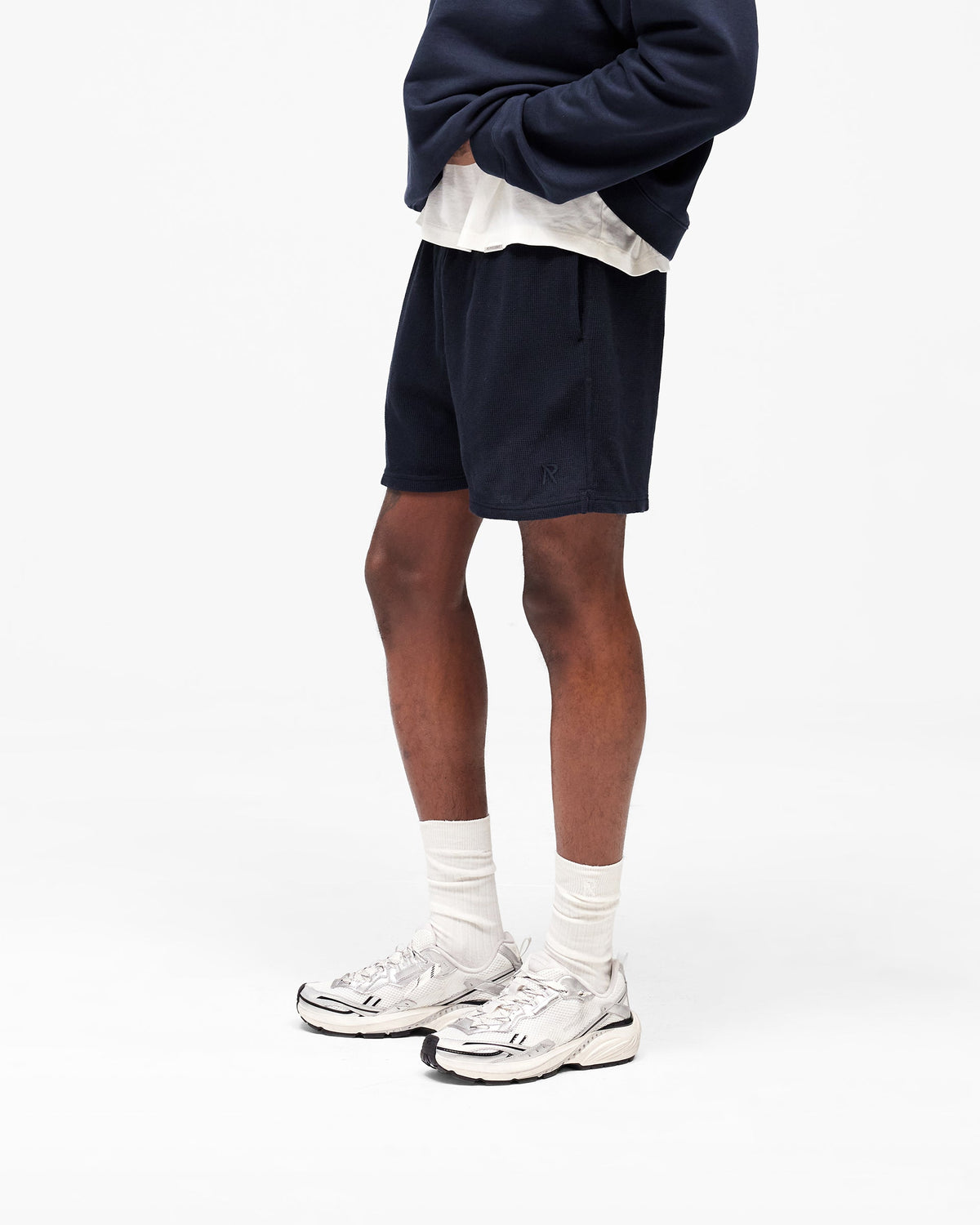 REPRESENT Initial Waffle Shorts - Midnight Navy