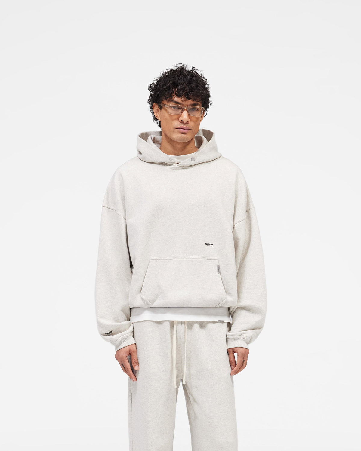 REPRESENT Micro Owners Club Hoodie - Cream Marl
