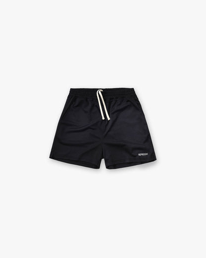 REPRESENT Washed Mesh Shorts - Black