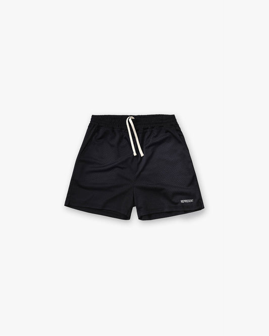 REPRESENT Washed Mesh Shorts - Black