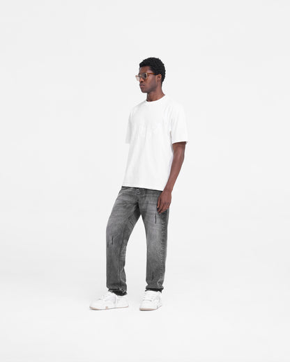 REPRESENT Rep Applique T-Shirt - Flat White