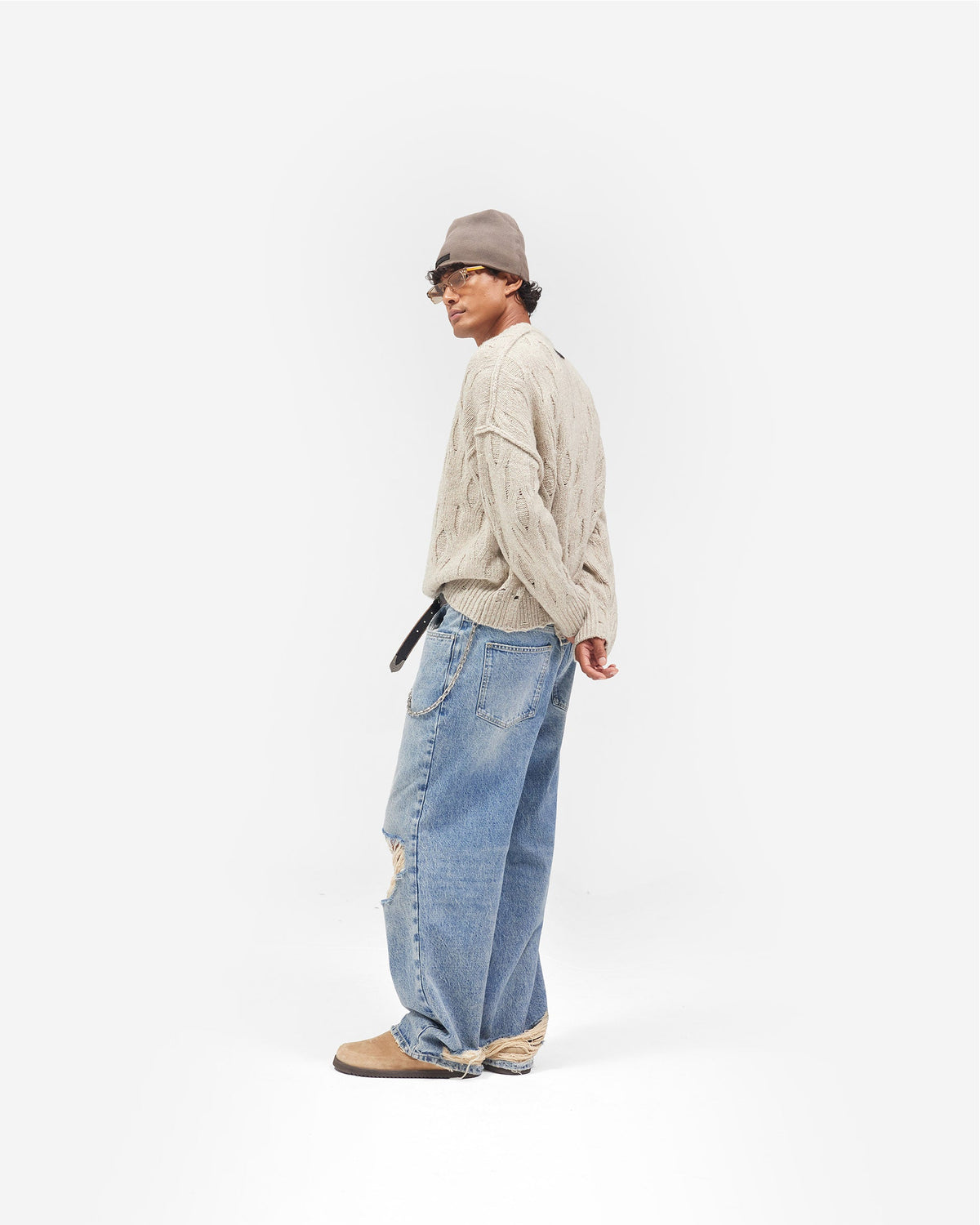 REPRESENT R3 Baggy Jean - Moss Blue