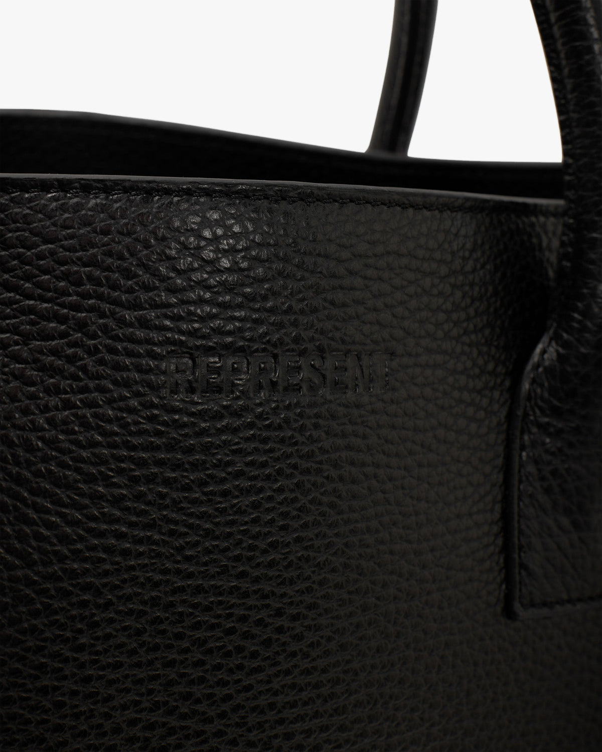 REPRESENT Leather Tote Bag - Textured Black