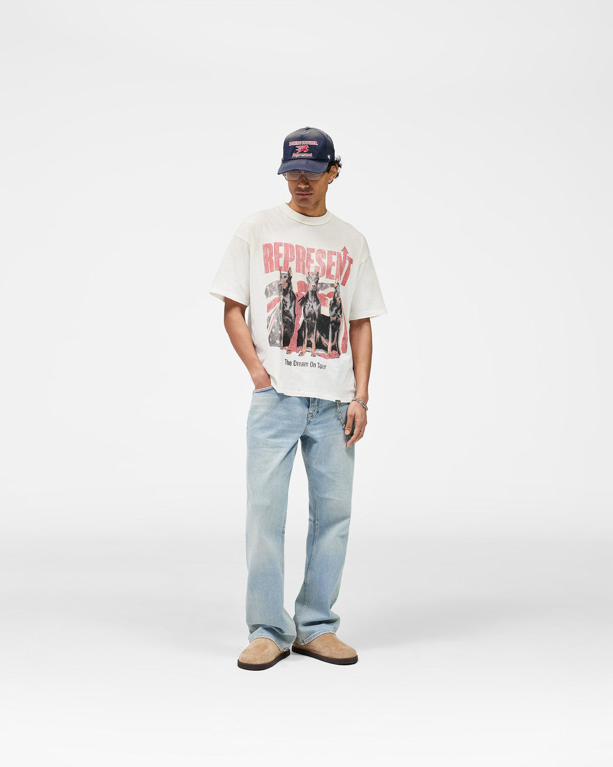 REPRESENT Dream On Tour T-Shirt - Washed Ecru