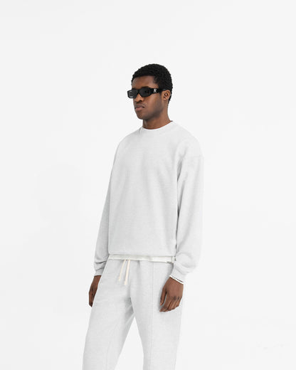 REPRESENT Initial Oversized Sweater - Ice Grey Marl