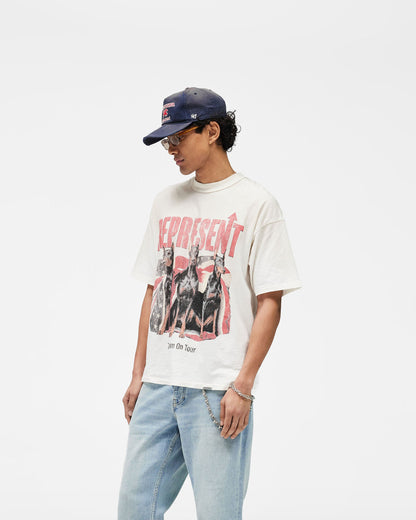 REPRESENT Dream On Tour T-Shirt - Washed Ecru