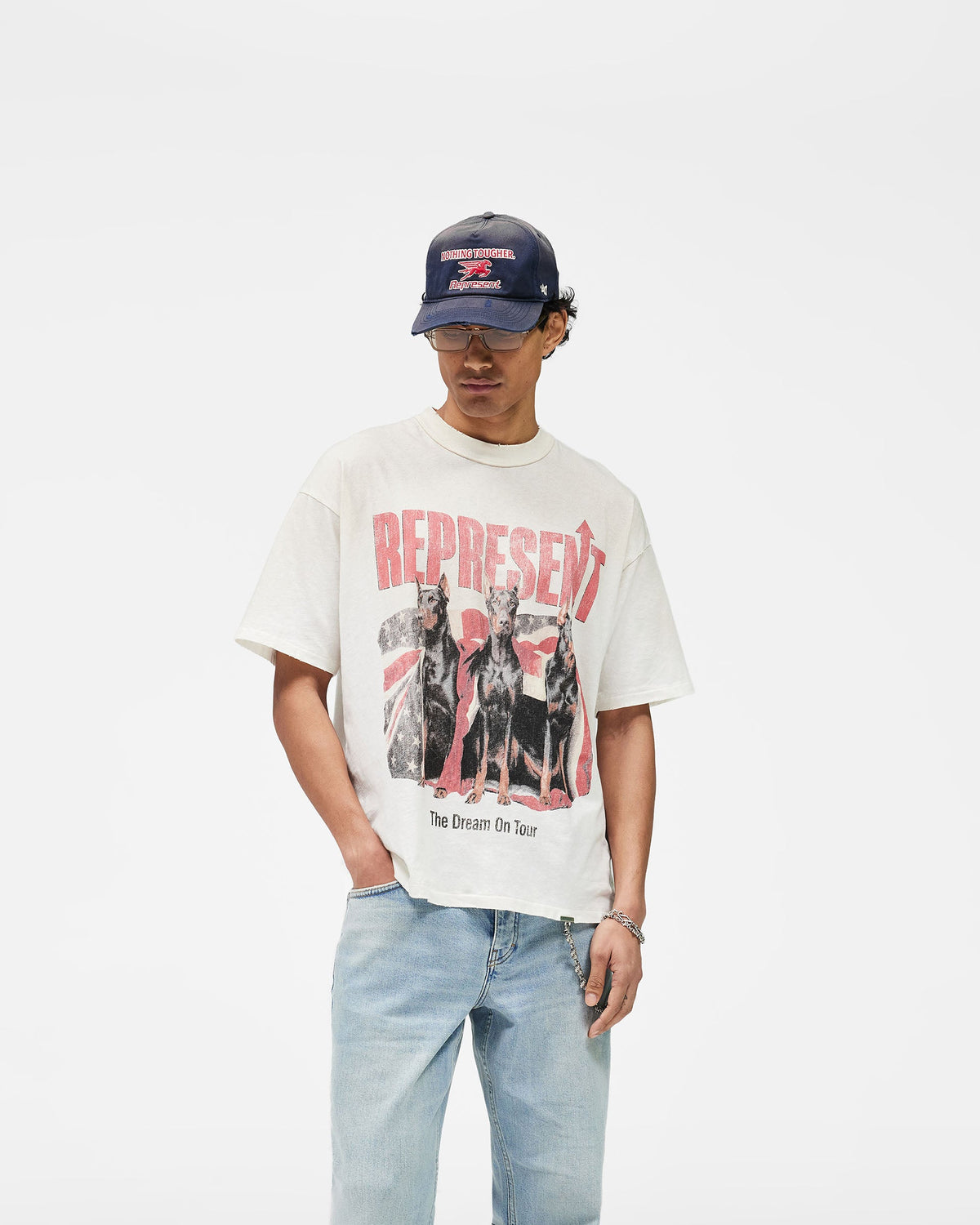 REPRESENT Dream On Tour T-Shirt - Washed Ecru