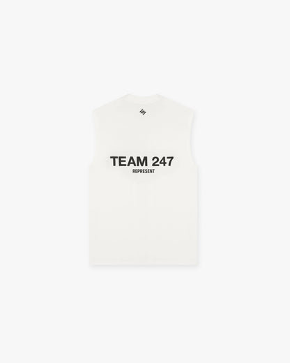 REPRESENT Team 247 Oversized Tank - Flat White