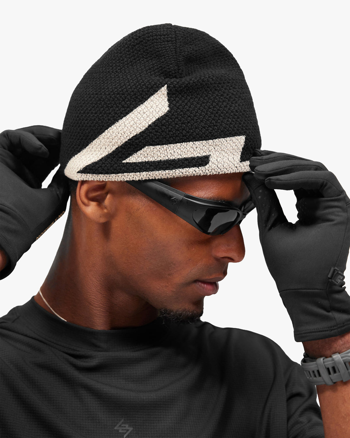 REPRESENT 247 Waffle Beanie - Jet Black