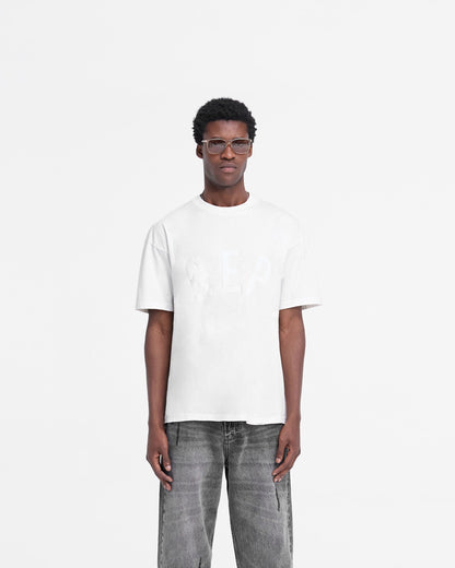 REPRESENT Rep Applique T-Shirt - Flat White