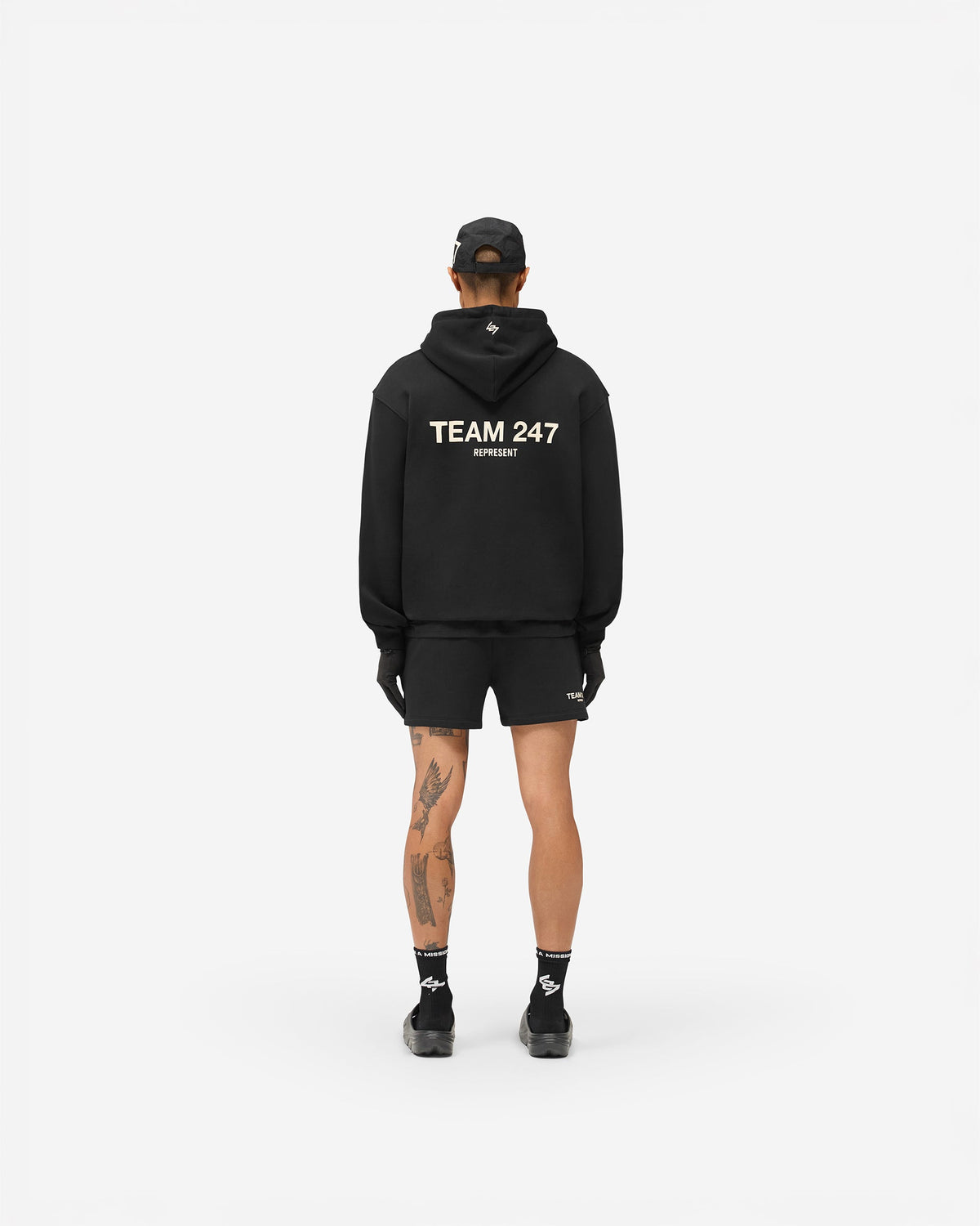 REPRESENT Team 247 Oversized Hoodie - Jet Black